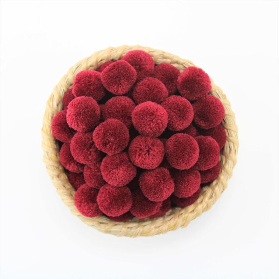 2 cm Yün Ponpon 100’lü Paket – El İşi, Hobi ve Süsleme Malzemesi ürün