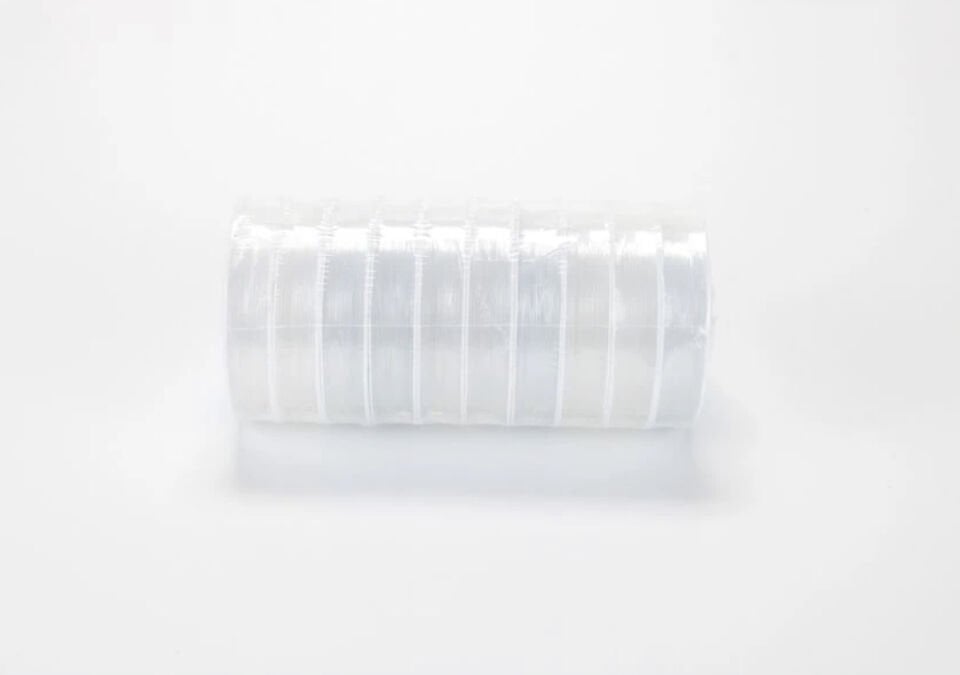1 mm Şeffaf Misina Seti – 10 Adet Makaralı Paket | Takı ve Boncuk Dizim İpi