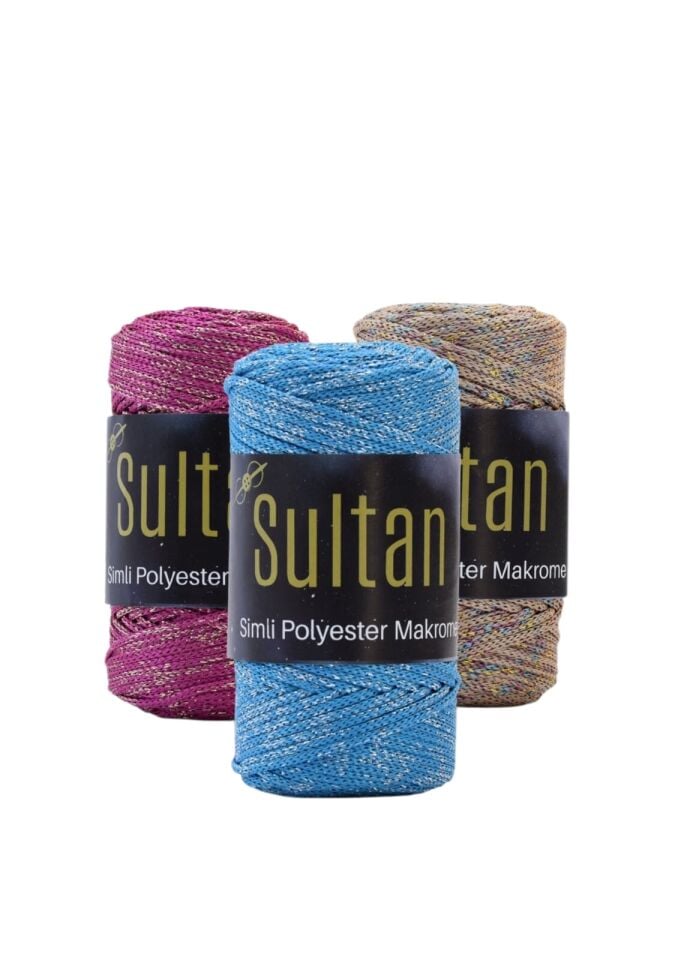 3 mm Simli Polyester Makrome İpi 100 gr – Parlak El İşi ve Süsleme İpi (Renk Seçenekli)