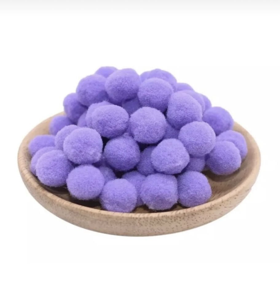 Mor 2 cm Peluş Ponpon 100’lü Paket – El İşi ve Süsleme Malzemesi ürünü