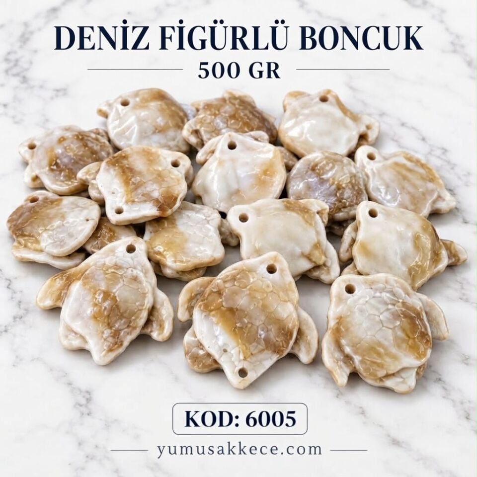 Deniz Figürlü Boncuk - Deniz Kaplumbağası Model (500 gr)