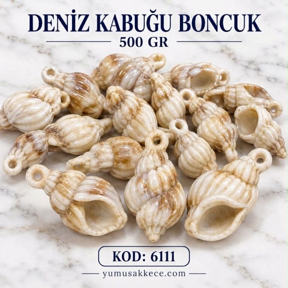 Deniz Kabuğu Boncuk - Spiral / Minare Kabuk Model (500 gr)